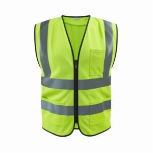 Safety Jacket Pocket With Zippers (Hi Vis)