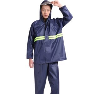 Raincoat Full Kit With Reflective Stripes