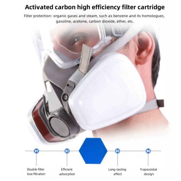 Half Face Gas Mask Dual Filter - VAULTEX - Image 4