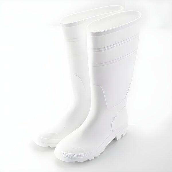 Gum Boot PVC With Steel Toe White