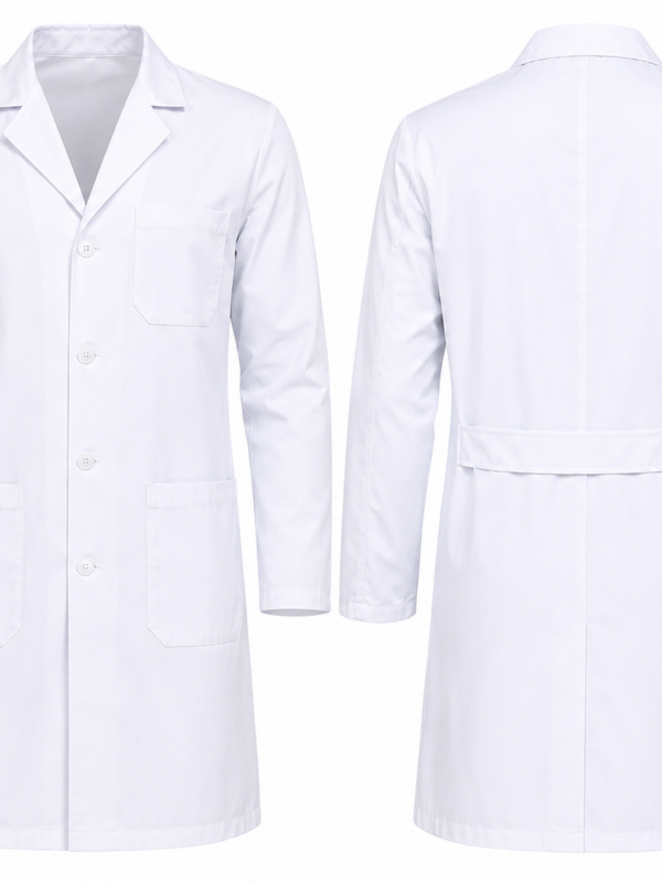 LAB COAT/MEDICAL CRUB WHITE S/M/L/XL White Medical Lab Coat