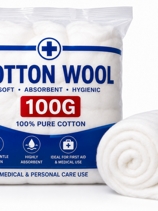 COTTON WOOL 100G Premium Medical Absorbent Cotton