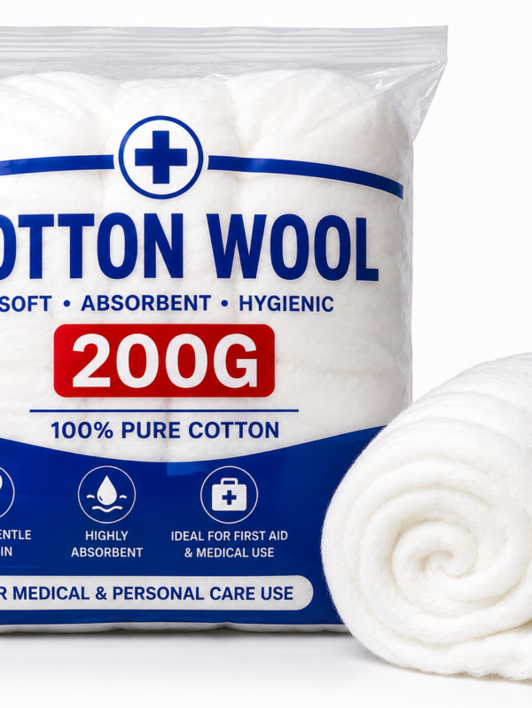COTTON WOOL 200G Premium Medical Absorbent Cotton